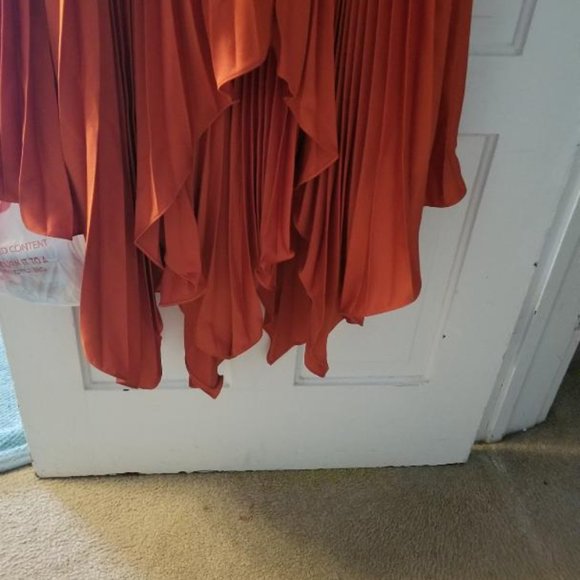 tampico ruffle pleat asymmetrical gown - Picture 3 of 3